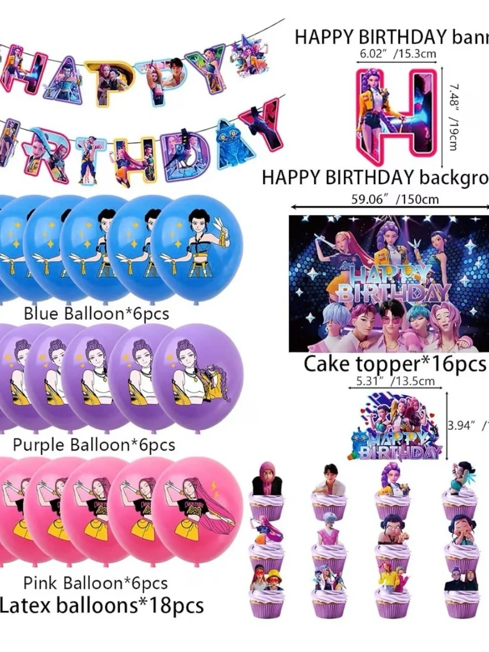 K-pop Korean Idol complete birthday party set